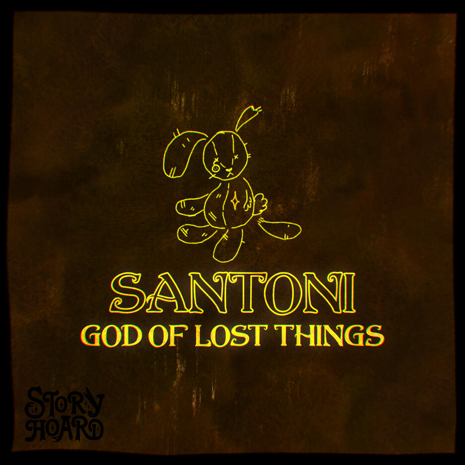 Santoni, god of lost things. An icon of a well-loved stuffed rabbit.